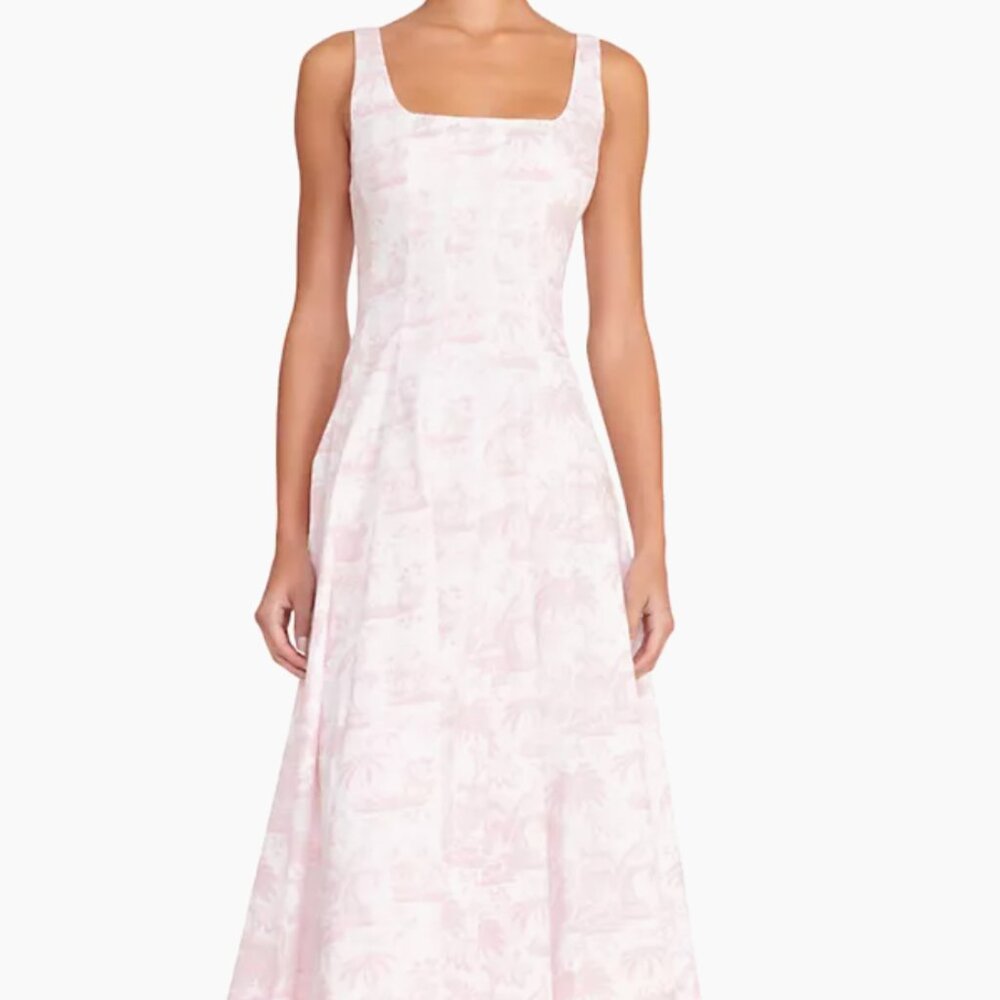 STAUD Wells Dress - Cherry Blossom Toile - Size 2